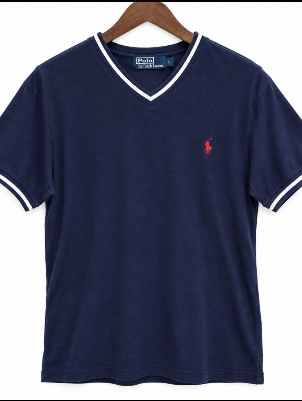 Polo Ralph Lauren Navy Pony Logo Mens Cotton Shirt Sz Lg